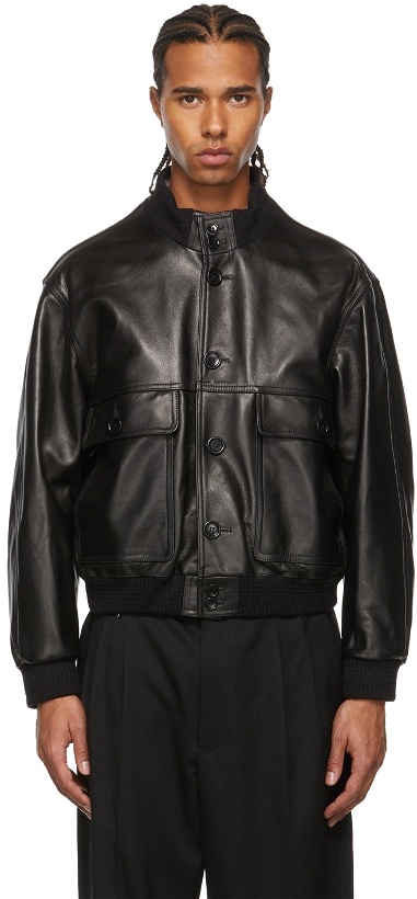 Photo: Magliano Black Leather Forever Jacket