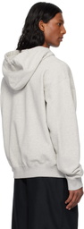 Jil Sander Gray Zipped Hoodie