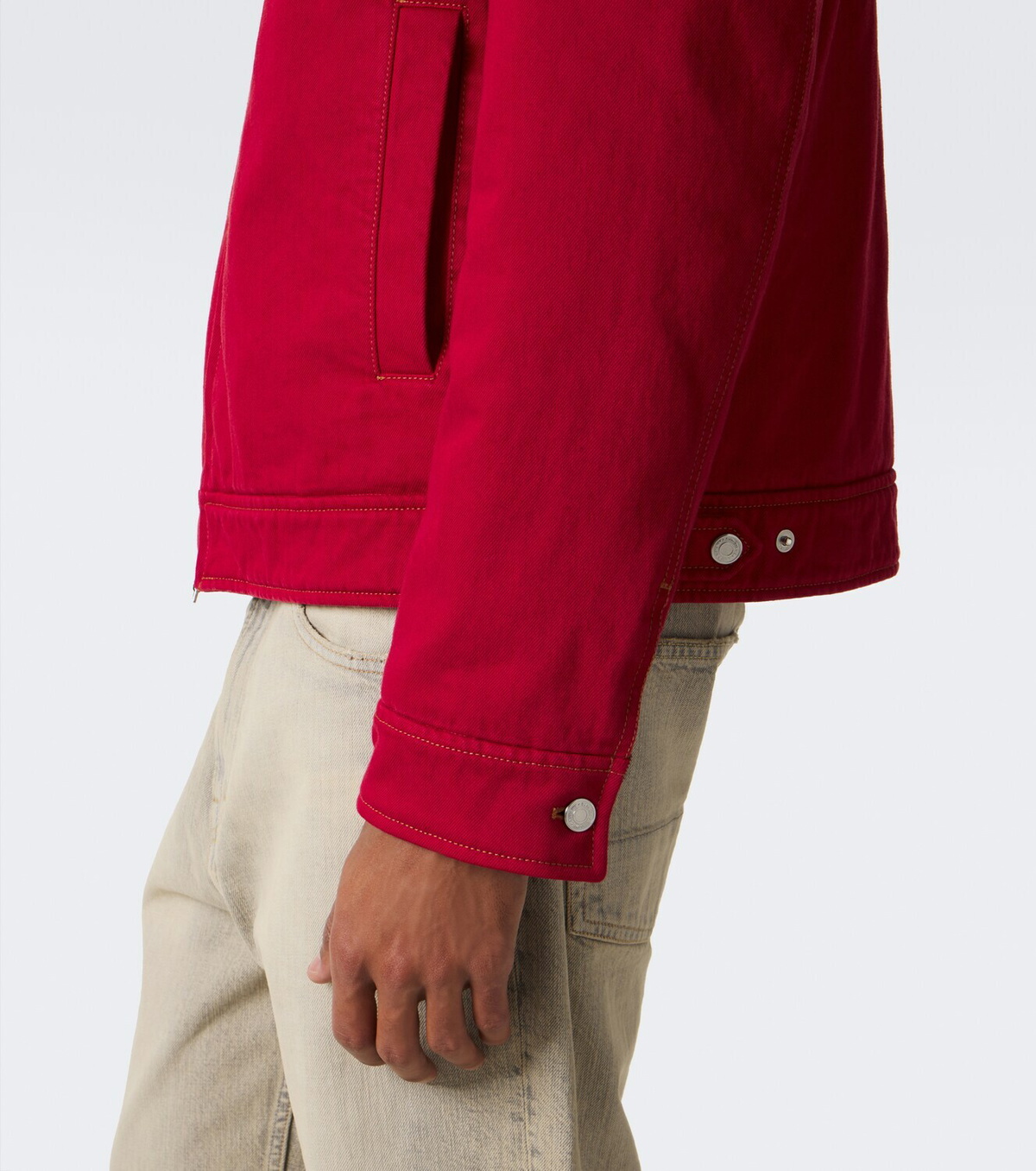 Ami Paris Ami de Coeur corduroy-trimmed denim jacket