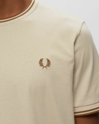 Fred Perry Twin Tipped T Shirt Beige - Mens - Shortsleeves