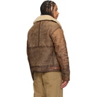 Polo Ralph Lauren Brown Shearling Bomber Jacket