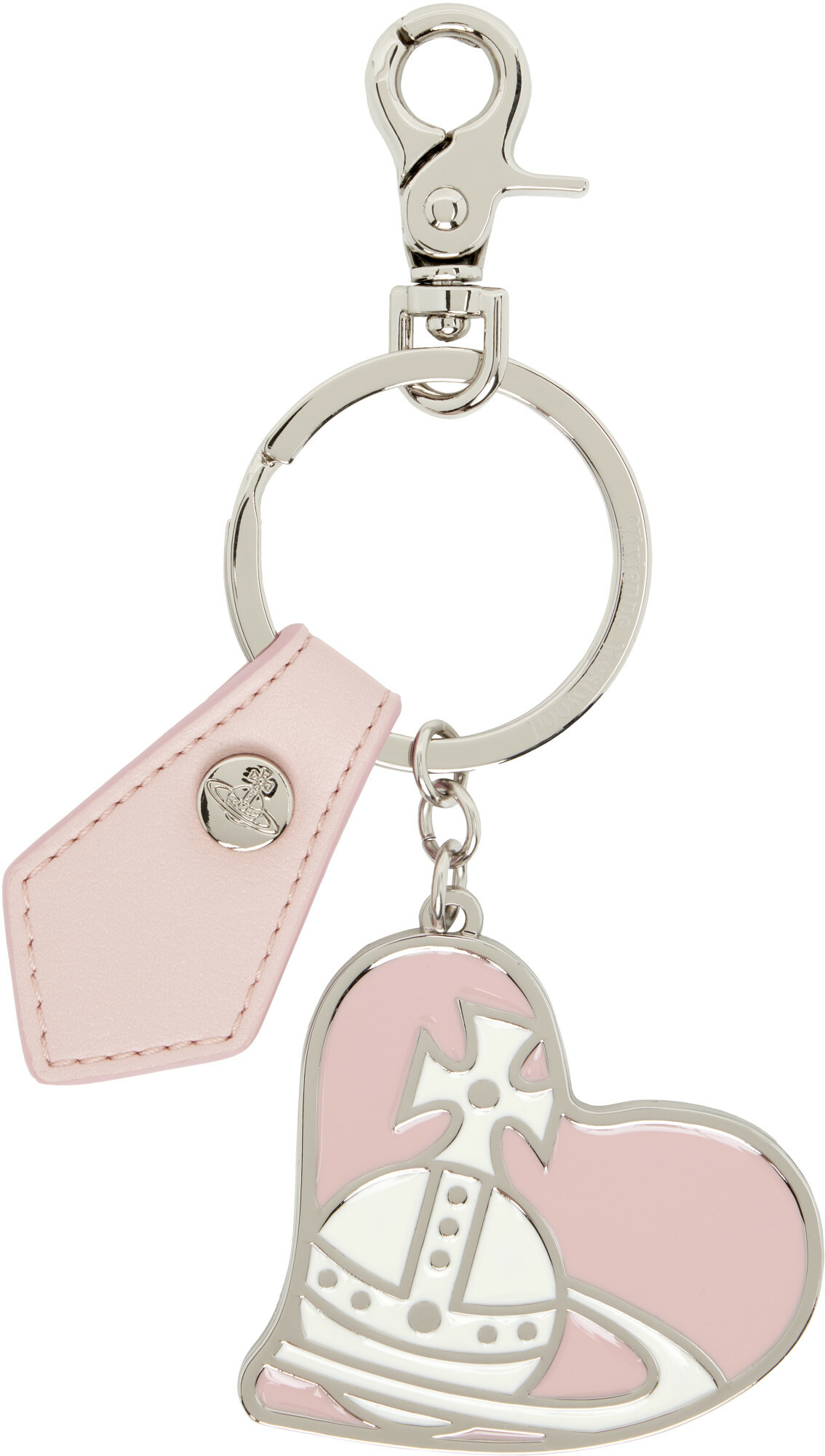 Vivienne Westwood Blue Mirror Heart Orb Keychain Vivienne Westwood