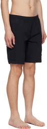 C.P. Company Black Garment-Dyed Swim Shorts