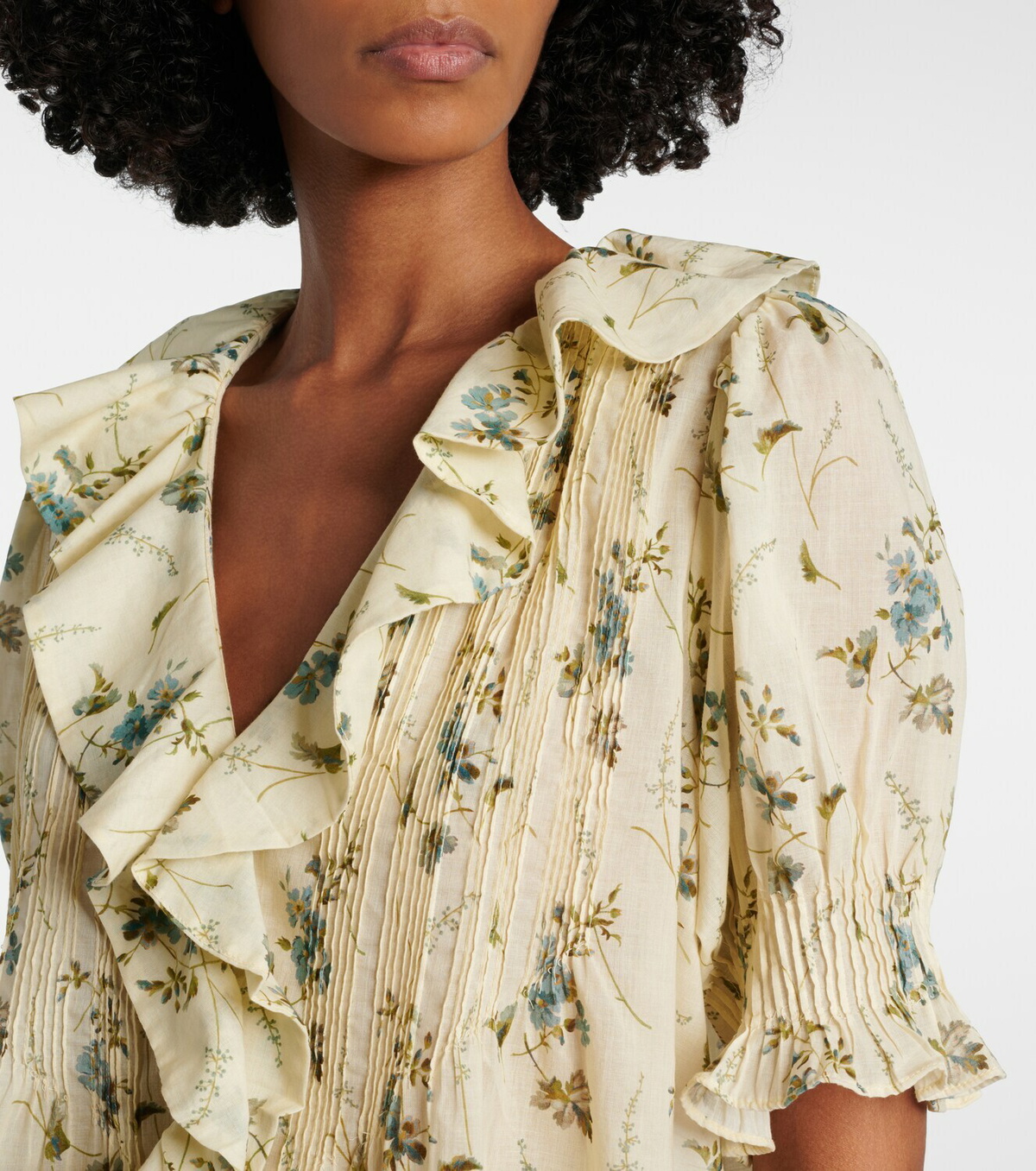 Dôen Henri floral cotton voile top