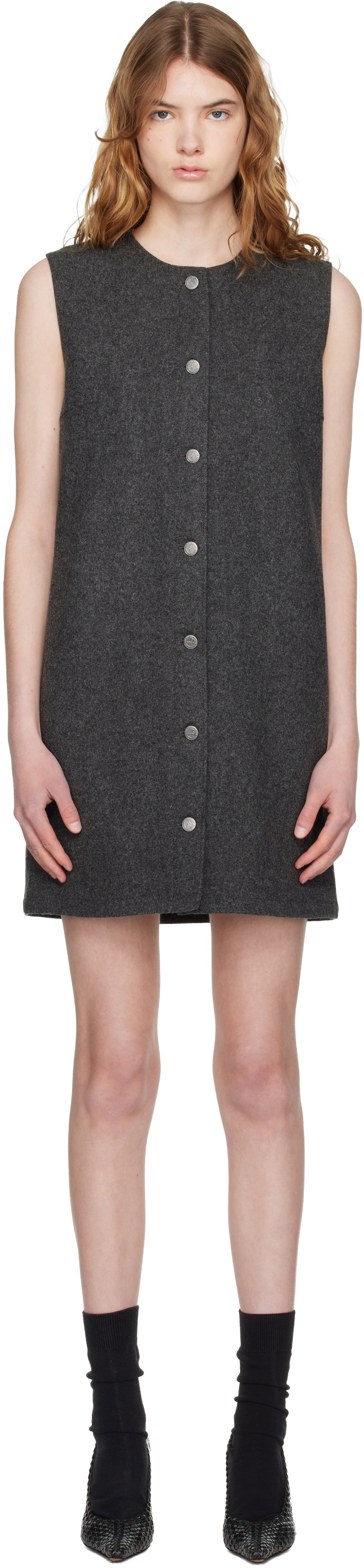 A.P.C. Gray Mini Dress