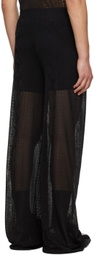 Marine Serre Black Pointelle Trousers