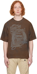 Dsquared2 Brown 'Keep on Trucking' T-Shirt