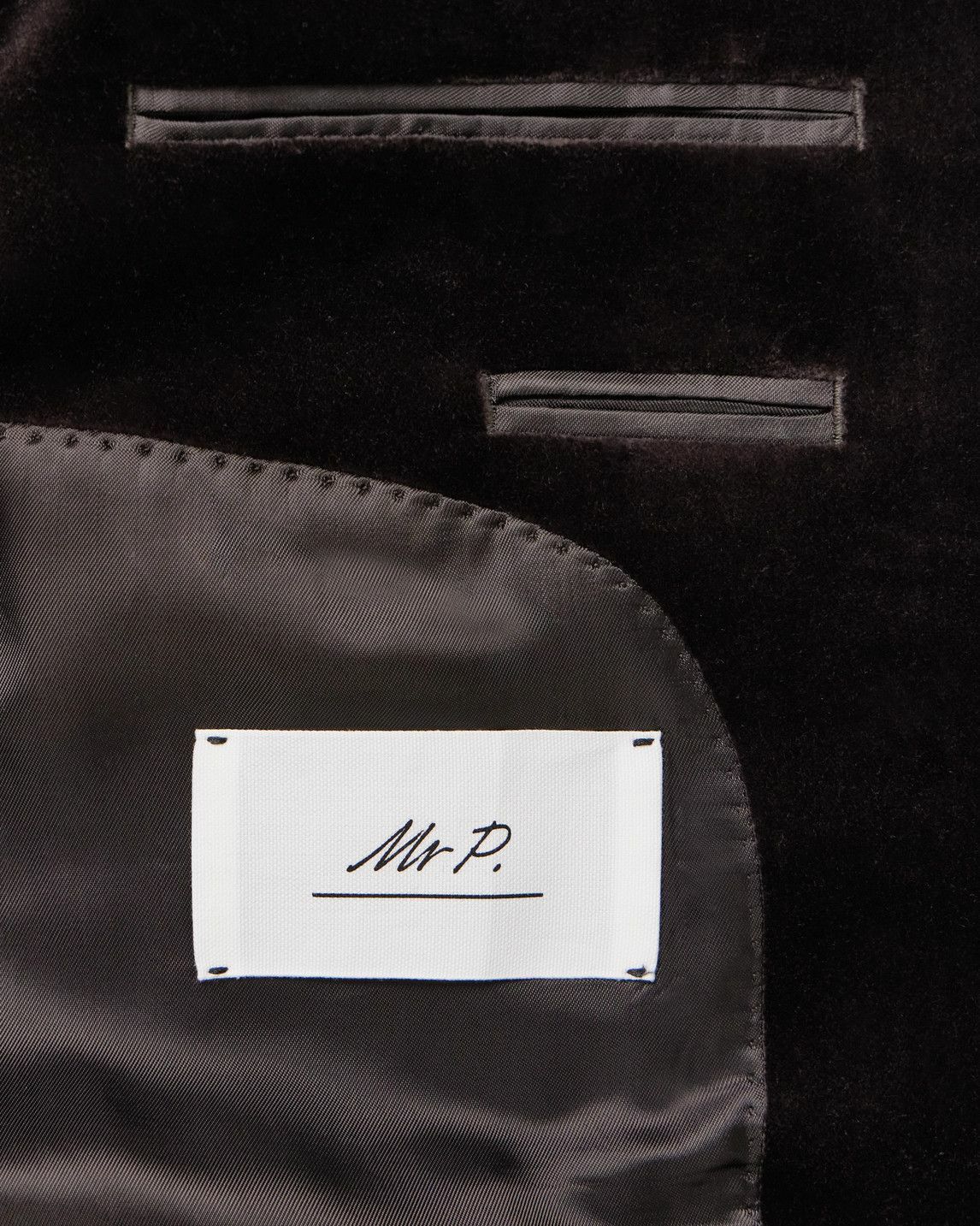 Mr P. - Slim-Fit Cotton-Velvet Tuxedo Jacket - Brown