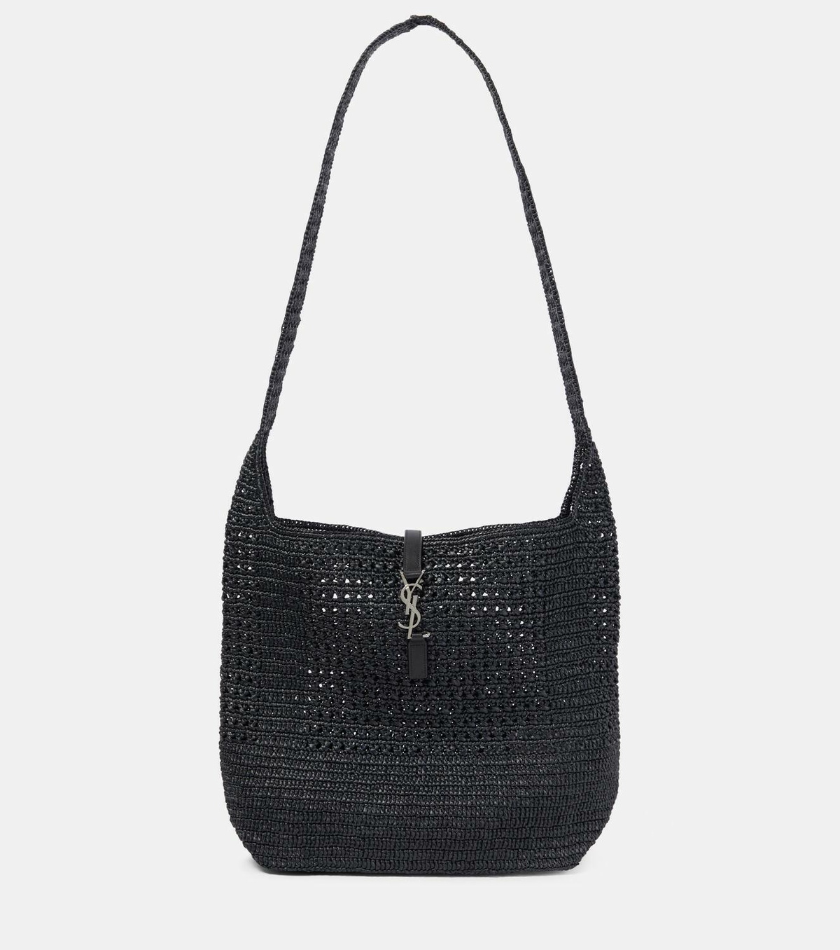 Saint Laurent Le 5 à 7 Medium crochet raffia shoulder bag Saint