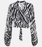 Alexandra Miro Tabitha zebra-print crop top