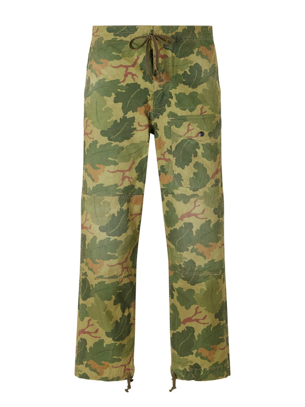 Photo: RRL - Straight-Leg Camouflage-Print Cotton Cargo Trousers - Green