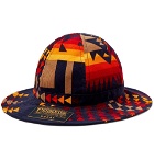 Sacai - Pendleton Printed Cotton-Corduroy Bucket Hat - Navy