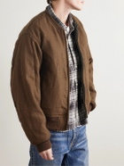 Visvim - Reversible Printed Cotton-Blend and Twill Bomber Jacket - Green
