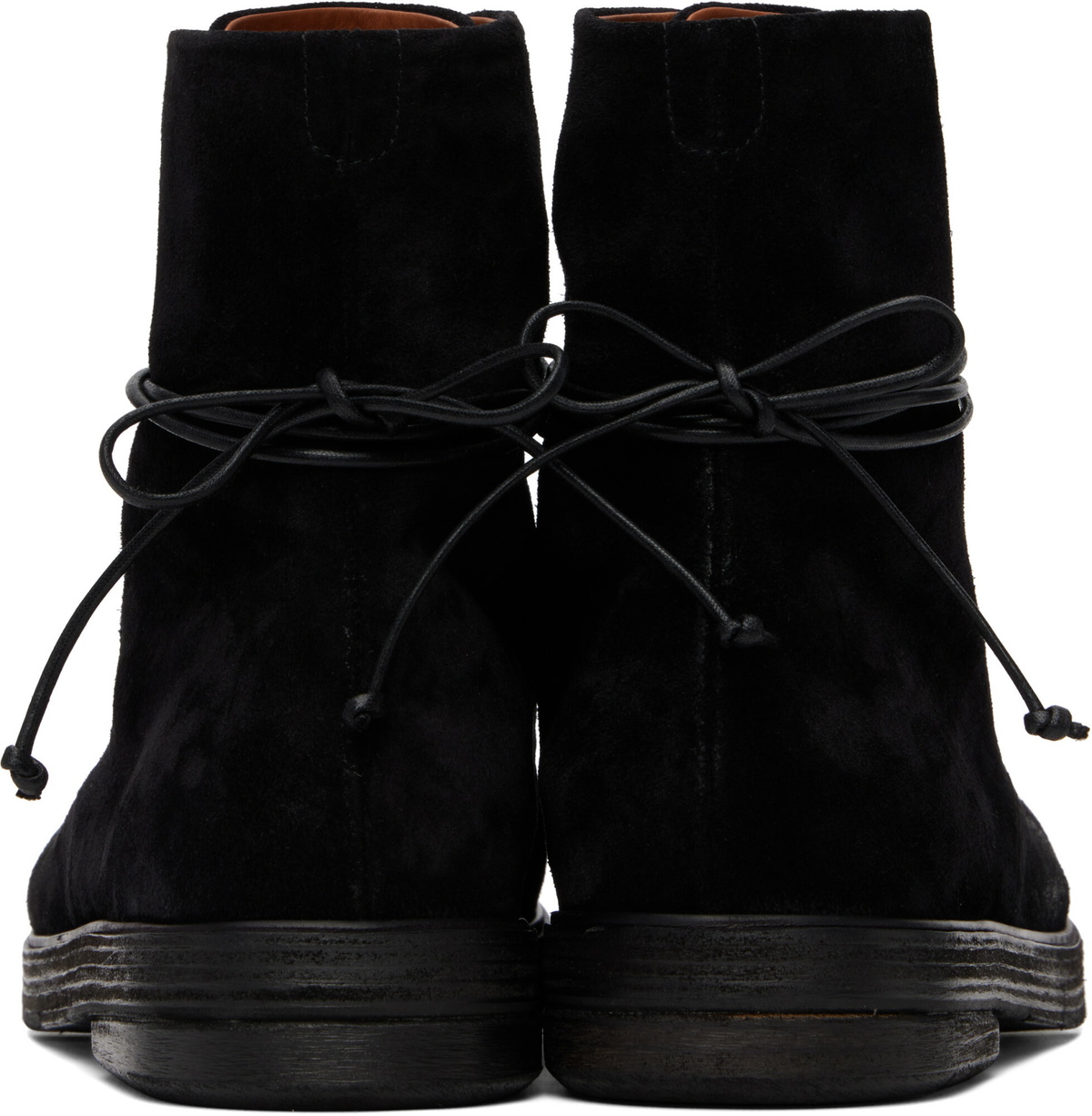 Marsèll Black Zucca Zeppa Leather Combat Boots
