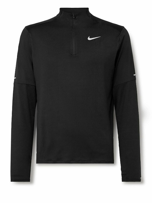 Photo: Nike Running - Element Logo-Print Dri-FIT Half-Zip Top - Black