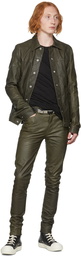 Rick Owens Green Leather Jacket