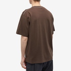 Auralee Men's Cotton Mesh T-Shirt in Dark Brown