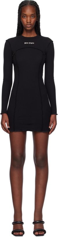 Photo: Palm Angels Black Logo Rib Minidress