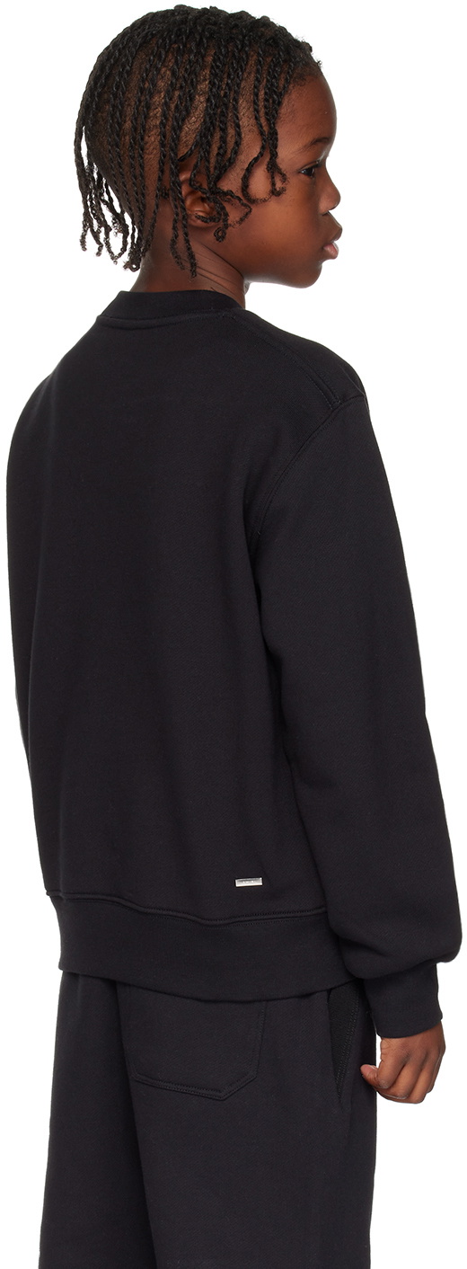 AMIRI Kids Black Staggered Scribble Sweatshirt
