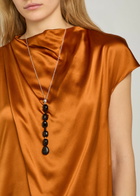 Agmes Selma Sterling Silver Necklace - Black - One Size
