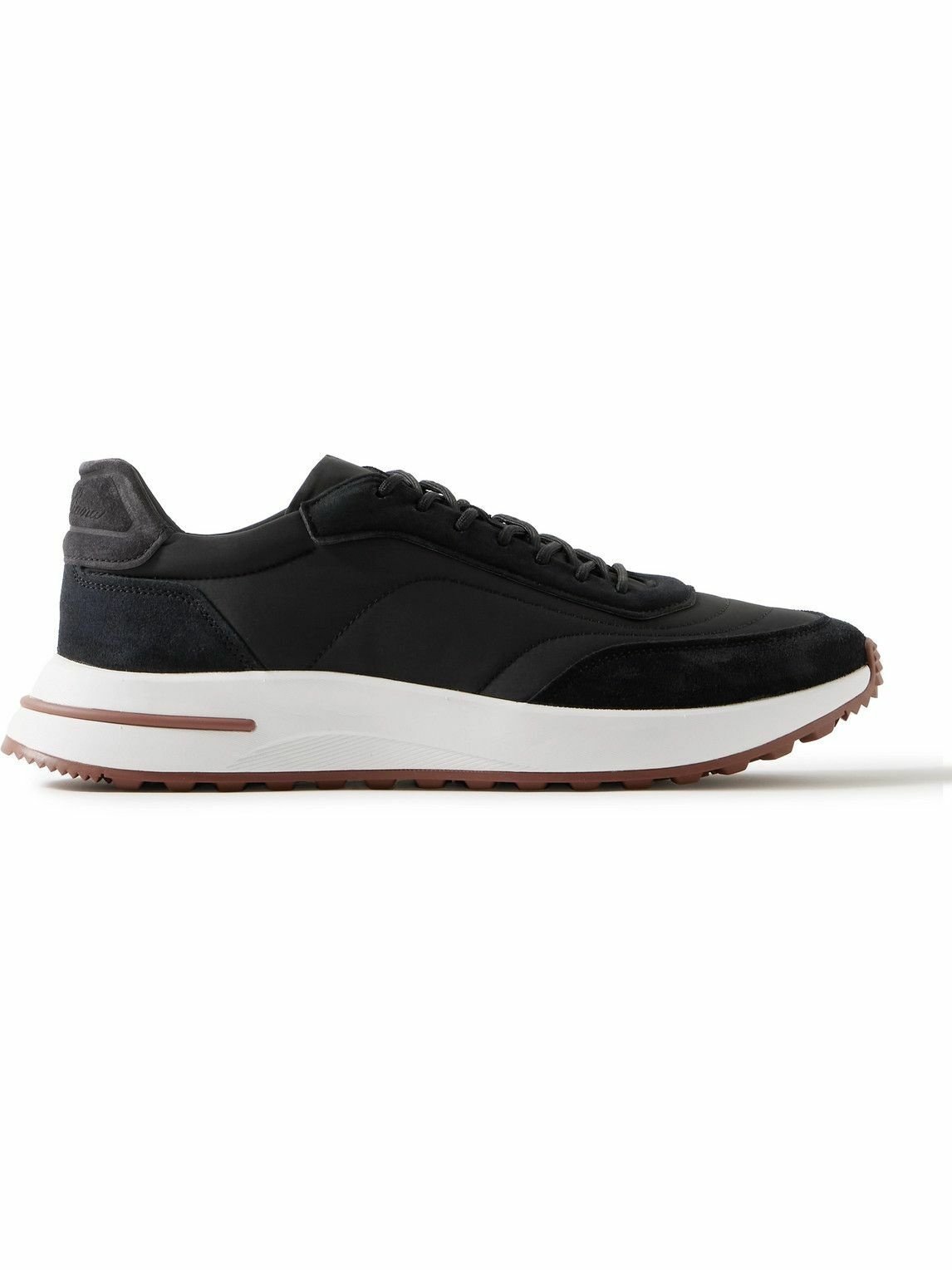 Photo: Loro Piana - Weekend Walk Storm System® Suede-Trimmed Shell Sneakers - Black