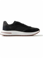 Loro Piana - Weekend Walk Storm System® Suede-Trimmed Shell Sneakers - Black