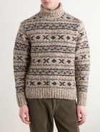 RRL - Fair Isle Wool-Blend Jacquard Rollneck Sweater - Brown