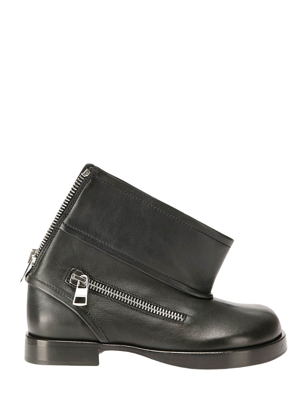 【JW Anderson】 Logo-intarsiaレザーブーツ JW Anderson - Logo-intarsia leather boots JW Anderson