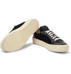 Rhude - V1 Leather and Suede Sneakers - Black