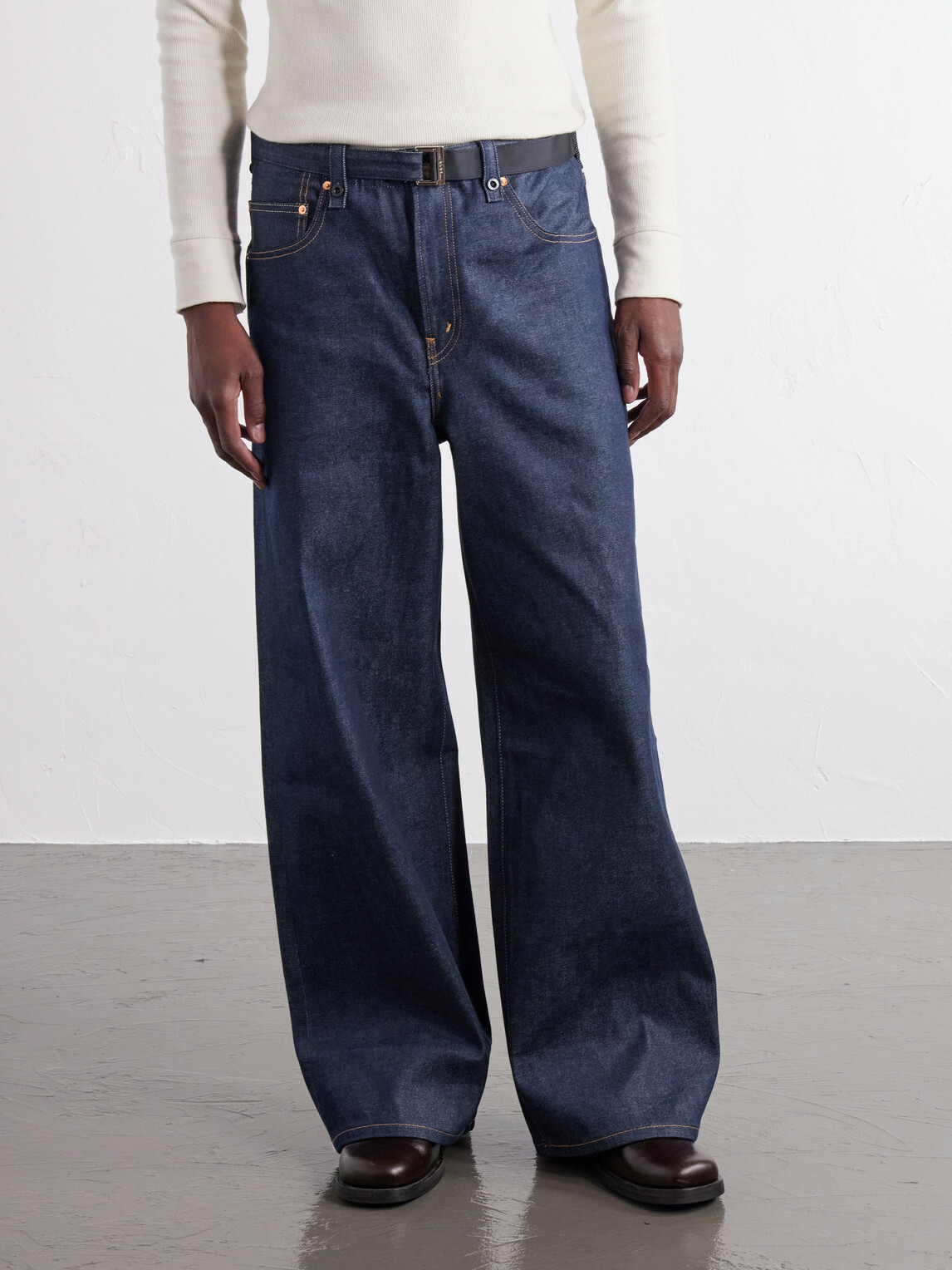 Sacai - Levi's Wide-Leg Belted Jeans - Blue