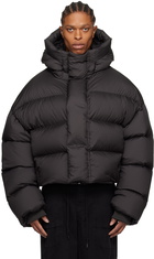 Entire Studios Black Hooded Down Jacket