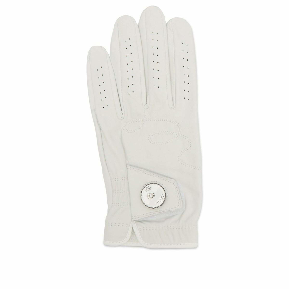 Malbon Men's Buckets Glove in White