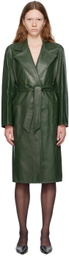 Max Mara Green Manuela Icon Leather Jacket