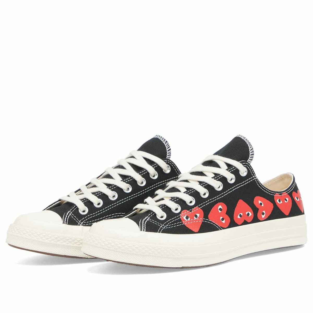 Comme des Garçons Play Men's x Converse Multi Heart Low Sneaker in Black