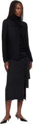 ISSEY MIYAKE Black Wooly Pleats Cardigan