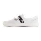 Amiri White Bandana Chain Slip-On Sneakers