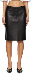 JACQUEMUS Black Les Sculptures 'La jupe Obra cuir' Leather Miniskirt