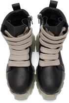 Rick Owens Black & Transparent Jumbo Lace Bozo Tractor Boots