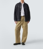 Comme des Garçons Homme Cotton and linen barrel-leg chinos