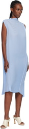 ISSEY MIYAKE Blue Soft Fold Pleats Midi Dress