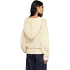 Stella McCartney Beige Chunky Ribbed Hooded Cardigan