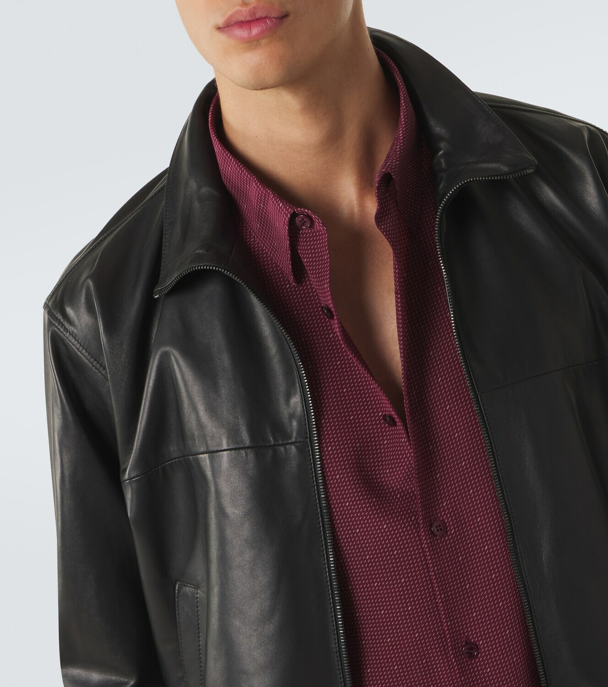 Saint Laurent Leather blouson jacket