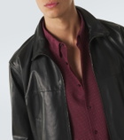 Saint Laurent Leather blouson jacket
