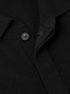 Altea - Wool and Cashmere-Blend Polo Shirt - Black