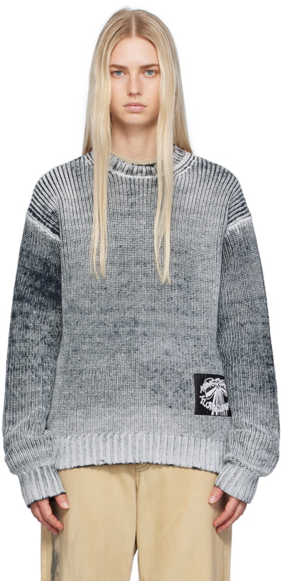 Photo: Acne Studios Black & White Faded Sweater
