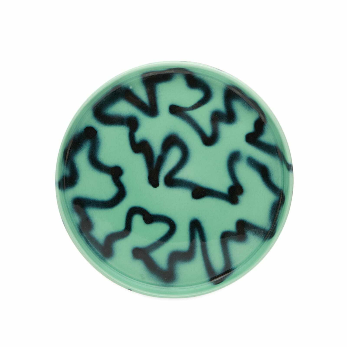 Frizbee Ceramics Baby Plate in Green Pizza 