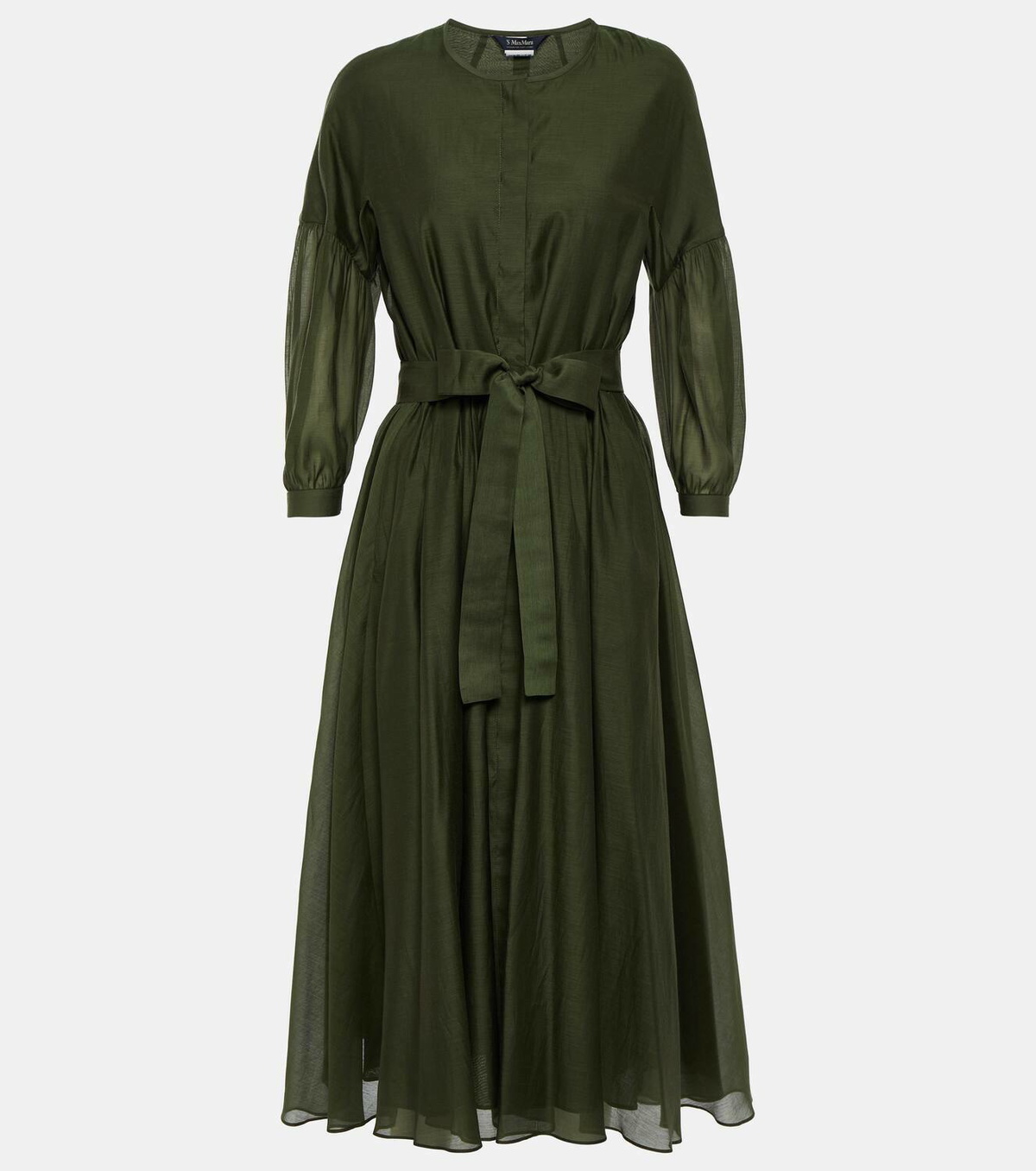 【送料&関税込】Max Mara Peonie Puffsleeve Dress MAX MARA Peonie Tiered Puff Sleeve Jersey Midi Dress Black