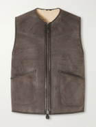 Aimé Leon Dore - Leather-Trimmed Suede Vest - Brown