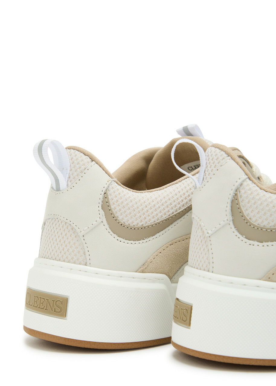 Cleens Essential Skate Panelled Sneakers Sand