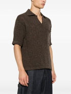 ERL Brown Pointelle-Knit Top